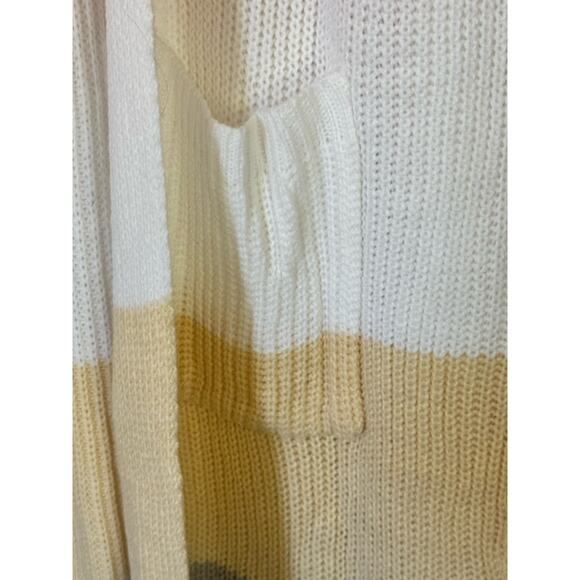 Zesica Cardigan Long Knit Color Block sweater Neutral Colors Size Medium - Picture 5 of 7